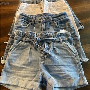 Lot Of 4 PC BUNDLE DEMIN SHORTS  SIZES 0/24- 00/23w-0